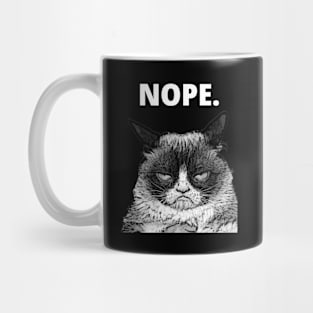 Nope Cat Angry Meme Mug